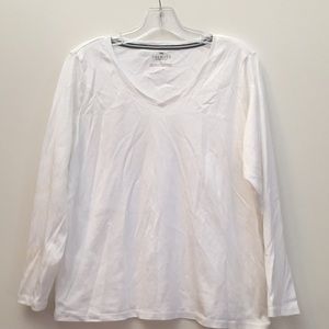 Talbots White plus size tee